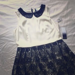 NWT Kensie dress with sequin collar. Size Large